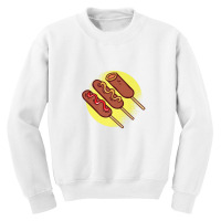 Fast Food Corn Dog Sausage Snack Deep Fried Snack Delicious Youth Sweatshirt | Artistshot