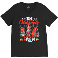 Rn Christmas Crew Nurse Christmas Gnomes Cute Xmas T Shirt V-neck Tee | Artistshot