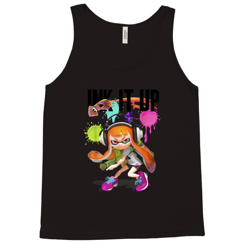 Splatoon Ink It Up Squid Inkling Splatter Poster Tank Top | Artistshot