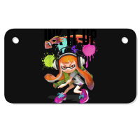 Splatoon Ink It Up Squid Inkling Splatter Poster Motorcycle License Plate | Artistshot