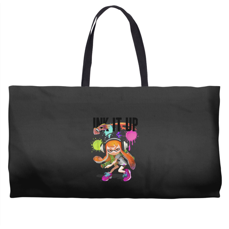 Splatoon Ink It Up Squid Inkling Splatter Poster Weekender Totes | Artistshot