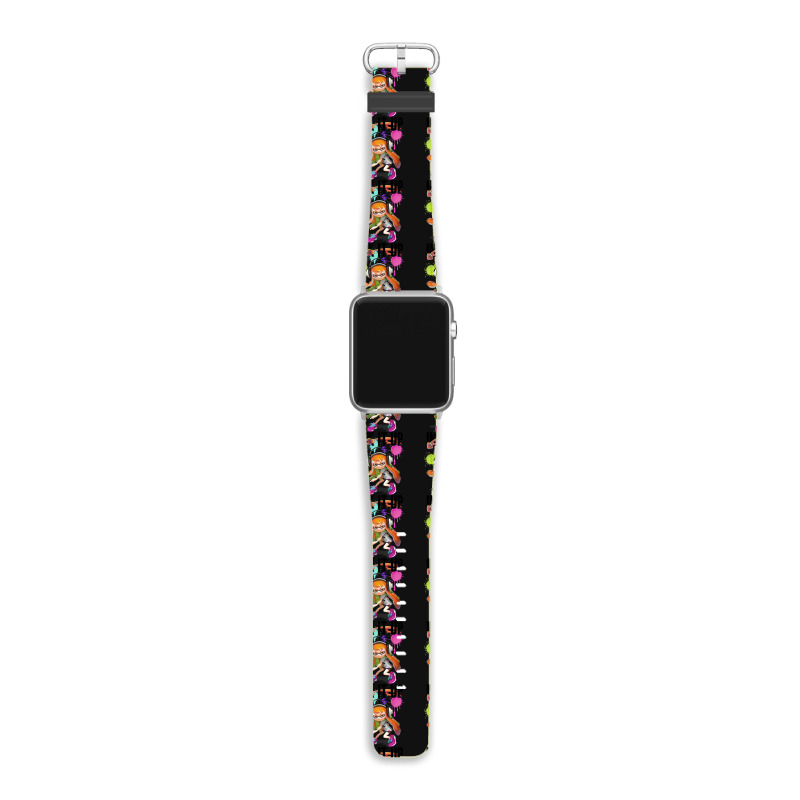 Splatoon Ink It Up Squid Inkling Splatter Poster Apple Watch Band | Artistshot