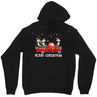 Santa Riding Christmas Tree Truck Puffin Bird Christmas T Shirt Unisex Hoodie | Artistshot