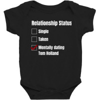 Relationship Status - Mentally Dating Baby Bodysuit | Artistshot