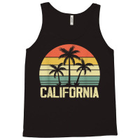 California Island Palm Beach Surfboard Surf Retro Vintage Tank Top | Artistshot