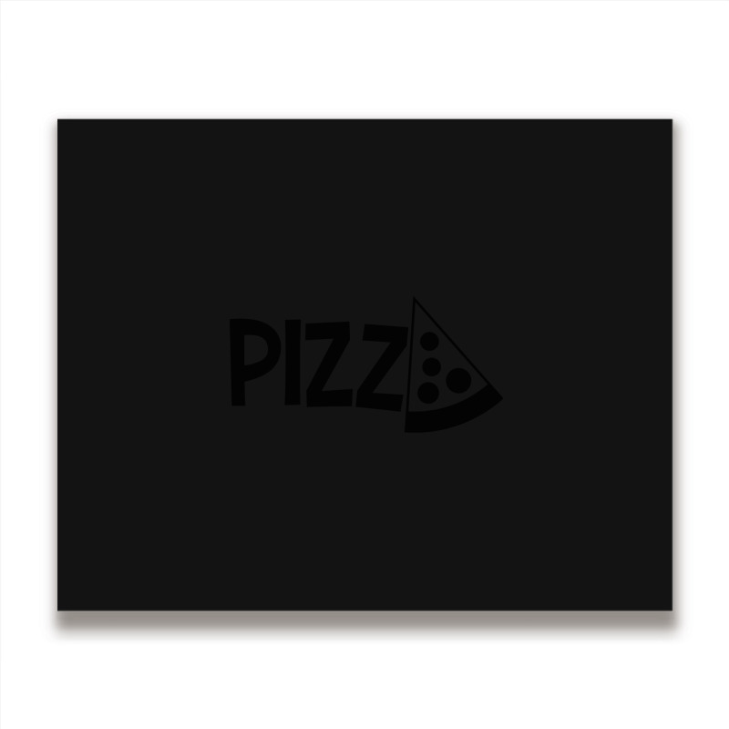 Hunger Salami 1 Piece Cut Out Delicious Pizza Fast Food Food Diet Unhe Metal Print Horizontal | Artistshot