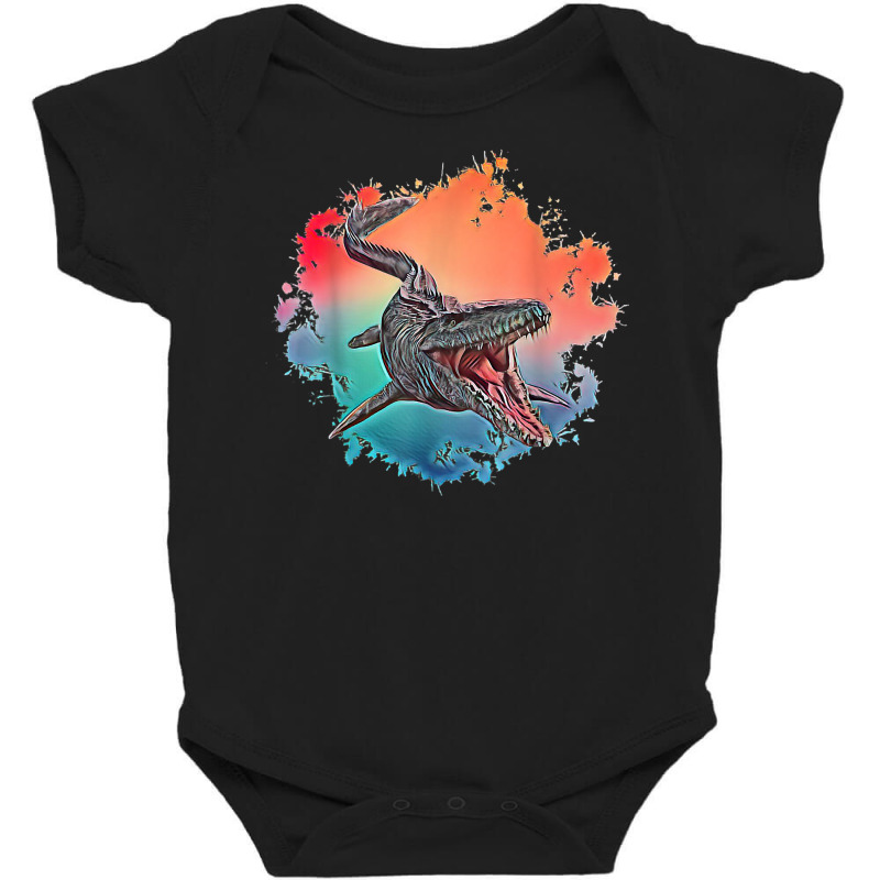 Mosasaurus Dinosaur Motif Prehistoric Predator Design Dino T Shirt Baby Bodysuit | Artistshot