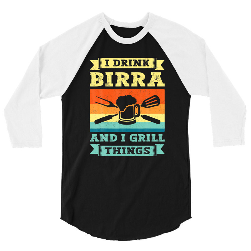 Tunisian Moroccan Algerian Italian Beer Lover Amazigh Birra 3/4 Sleeve Shirt | Artistshot