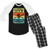 Tunisian Moroccan Algerian Italian Beer Lover Amazigh Birra Men's 3/4 Sleeve Pajama Set | Artistshot