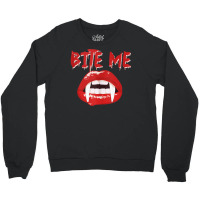 Bite Me Funny Halloween Vampire Bite Me Tank Top Crewneck Sweatshirt | Artistshot