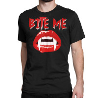 Bite Me Funny Halloween Vampire Bite Me Tank Top Classic T-shirt | Artistshot