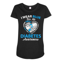 Diabetes Awareness Type 1 2 Shirt In November We Wear Blue T Shirt Maternity Scoop Neck T-shirt | Artistshot