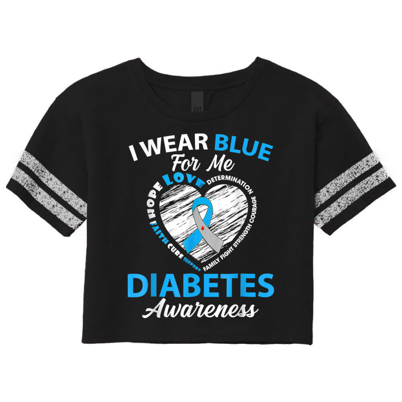 Diabetes Awareness Type 1 2 Shirt In November We Wear Blue T Shirt Scorecard Crop Tee by haitequila | Artistshot