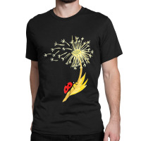 Dandelion Seeds Ladybug For Gardener Herbalist Classic T-shirt | Artistshot