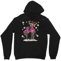 Flamingo Christmas Lights Santa Hat Pajama Cute Animal X Mas T Shirt Unisex Hoodie | Artistshot