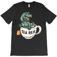 Tea Enthusiast Dinosaur Fanatic Tea Party Crew T Shirt T-shirt | Artistshot