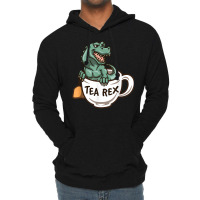 Tea Enthusiast Dinosaur Fanatic Tea Party Crew T Shirt Lightweight Hoodie | Artistshot