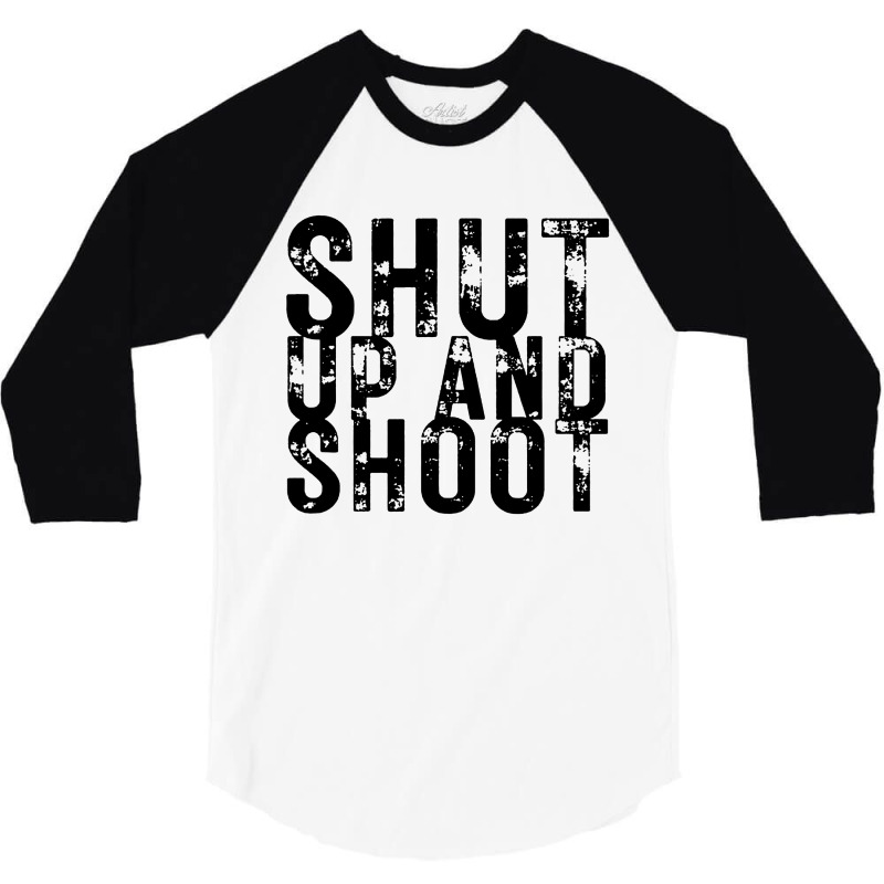 Shut Up And Shoot Billiard 8 Ball 3/4 Sleeve Shirt | Artistshot