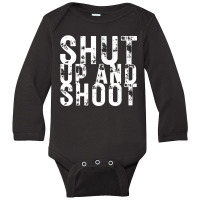 Shut Up And Shoot Billiard 8 Ball Long Sleeve Baby Bodysuit | Artistshot