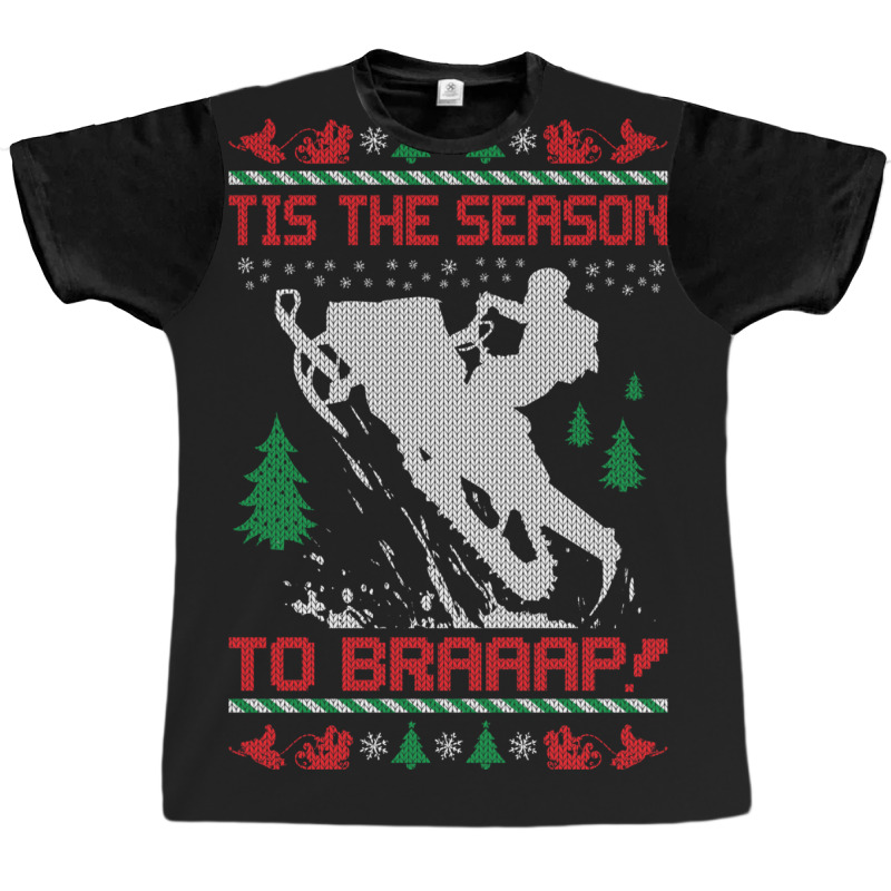 Christmas Snowmobile Ugly Season Graphic T-shirt | Artistshot