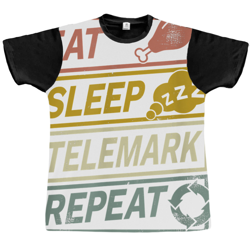 Telemark Touring Ski Tour Mountain Repeat T Shirt Graphic T-shirt | Artistshot