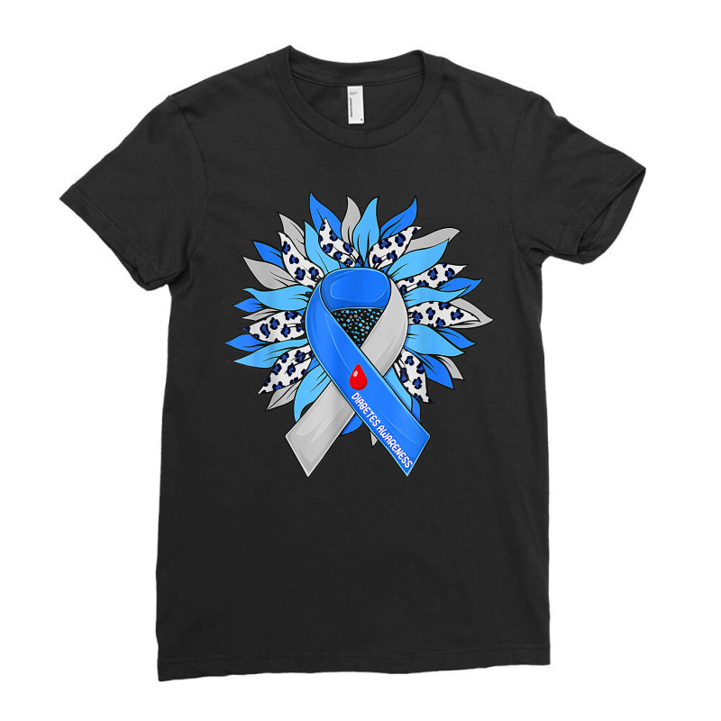 Diabetes Sunflower Type T1d T2d Diabetic Diabetes Awareness T Shirt Ladies Fitted T-Shirt by beckiguralk28 | Artistshot