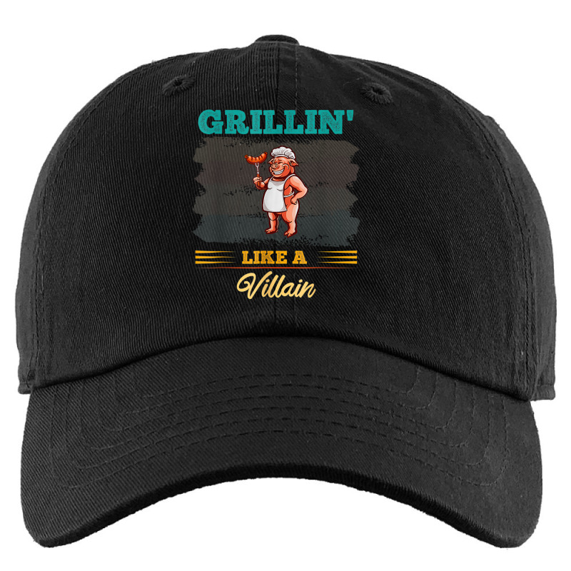 Grillin' Like A Villain Cookout Bbq Funny Barbecue Grilling T Shirt Kids Cap by nyce | Artistshot