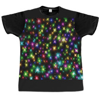 Colorful Chrismas Stars Graphic T-shirt | Artistshot