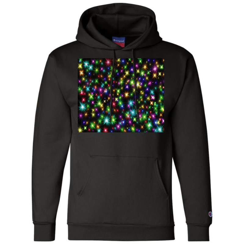 Colorful Chrismas Stars Champion Hoodie | Artistshot