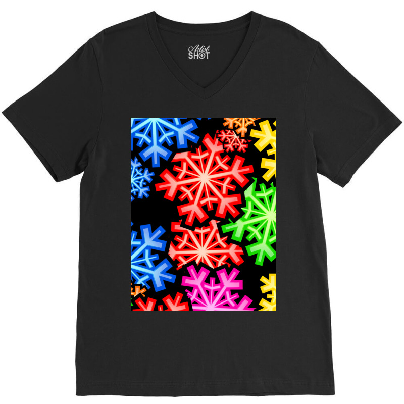 Colourful Chrismas V-neck Tee | Artistshot