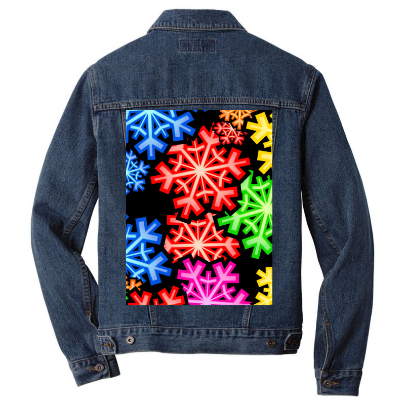 Colourful Chrismas Men Denim Jacket | Artistshot