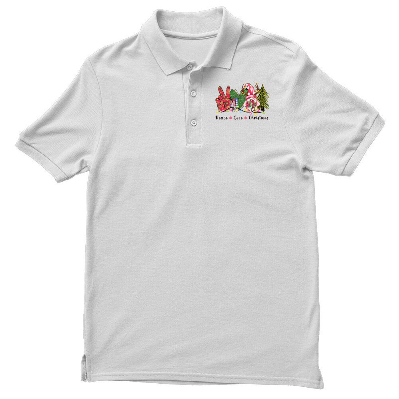 Peace Love Christmas Men's Polo Shirt | Artistshot