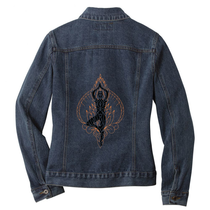 Meditation Yoga   Meditation And Yoga 2 Ladies Denim Jacket by jimmymarquita | Artistshot