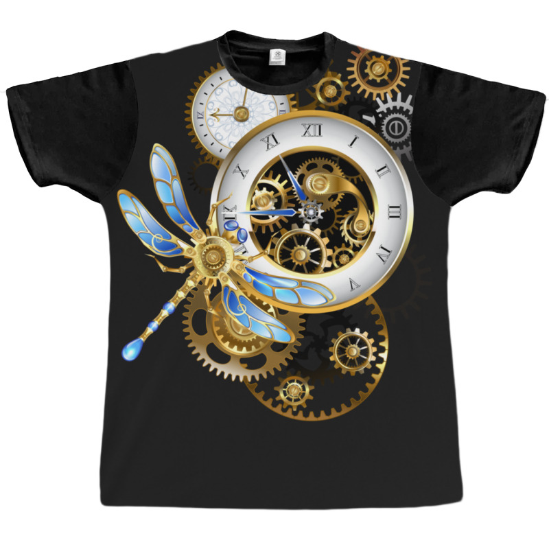 Steampunk Dials With Dragonfly Graphic T-shirt | Artistshot