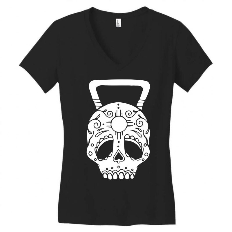 Kettlebell Skull Women's V-neck T-shirt | Artistshot
