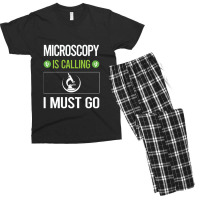 Microscopy   It Is Calling I Must Go Microscopy Microscope Microb Men's T-shirt Pajama Set | Artistshot