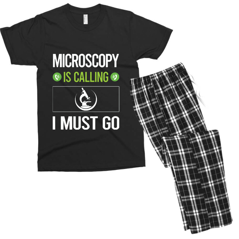 Microscopy   It Is Calling I Must Go Microscopy Microscope Microb Men's T-shirt Pajama Set | Artistshot