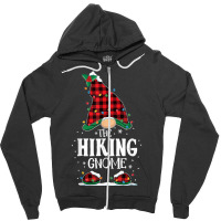 Hiking Gnome Plaid Christmas Lights Matching Family Pajama T Shirt Zipper Hoodie | Artistshot