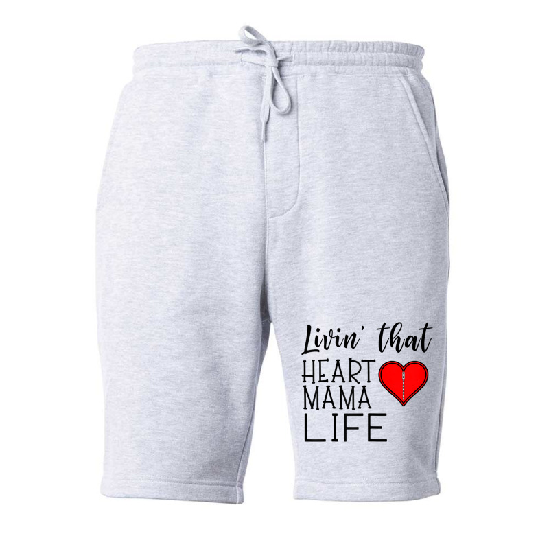 Womens Womens Living That Heart Mama Life Chd Awareness Fleece Short | Artistshot