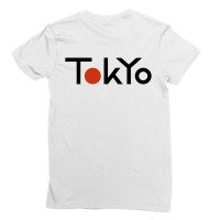 Tokyo Japan Typography Merch Ladies Fitted T-shirt | Artistshot