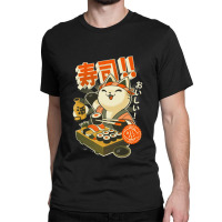 Sushi Chef Cat - Funny Restaurant Kitty - Japanese Food Classic T-shirt | Artistshot