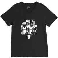 If You Can Read This Put Me Back Camp Camping V-neck Tee | Artistshot