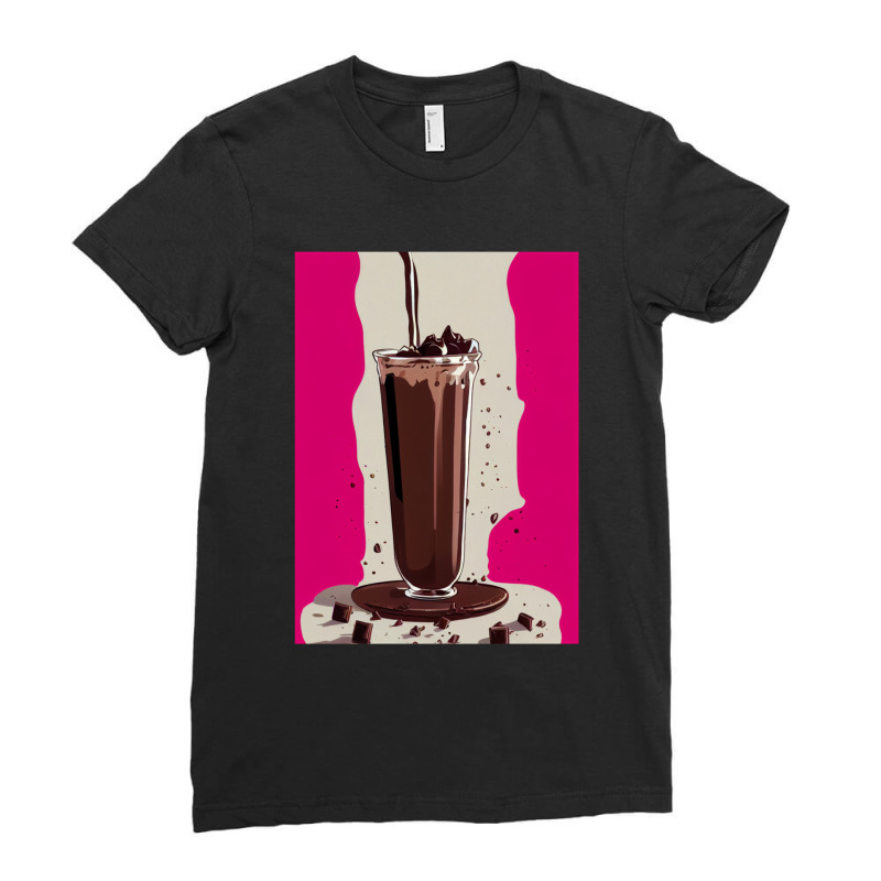 Chocolate Milkshake 1 Ladies Fitted T-Shirt by ByronGFaulkner | Artistshot