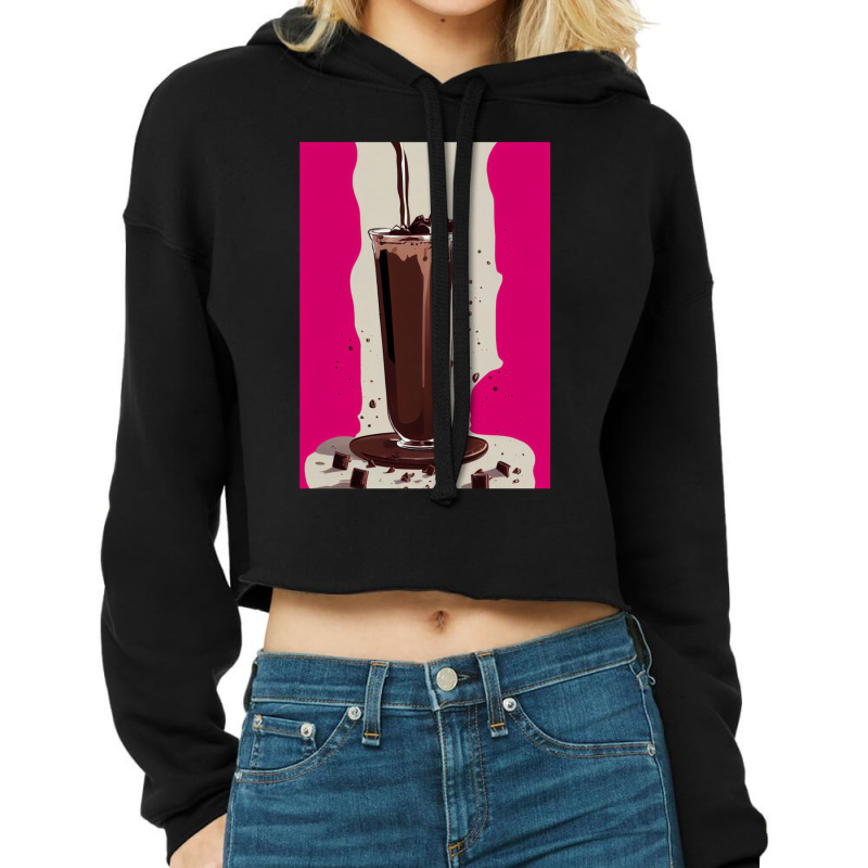 Chocolate Milkshake 1 Cropped Hoodie by ByronGFaulkner | Artistshot