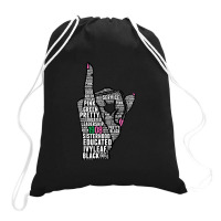 J15 Founder's Day Aka Women Hand Sign Words Sweatshirt Drawstring Bags | Artistshot