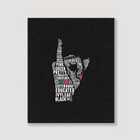 J15 Founder's Day Aka Women Hand Sign Words Sweatshirt Portrait Canvas Print | Artistshot