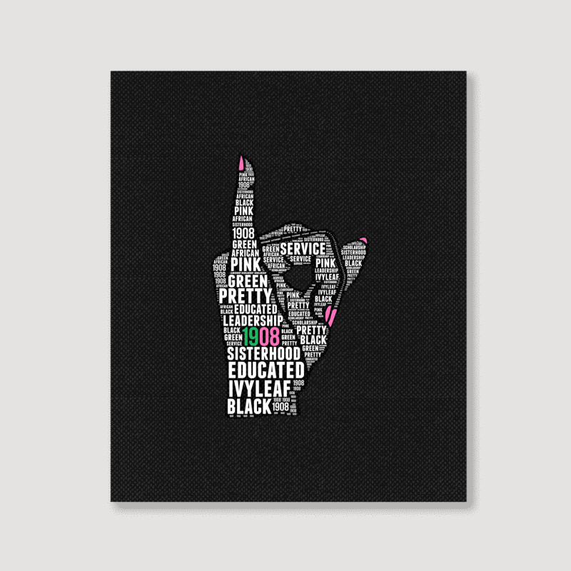 J15 Founder's Day Aka Women Hand Sign Words Sweatshirt Portrait Canvas Print | Artistshot