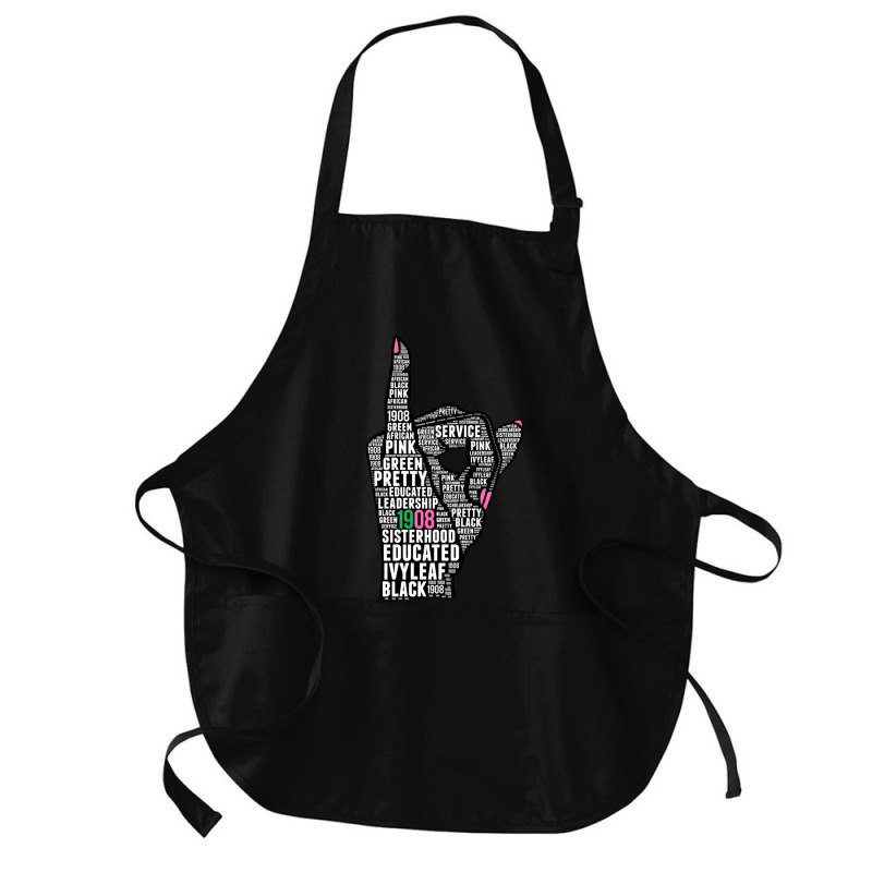 J15 Founder's Day Aka Women Hand Sign Words Sweatshirt Medium-length Apron | Artistshot