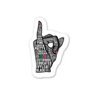 J15 Founder's Day Aka Women Hand Sign Words Sweatshirt Sticker | Artistshot