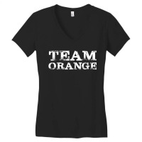 Team Orange - Group Color Shirts - Locate Your Group Women's V-neck T-shirt | Artistshot